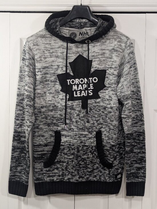 NHL Other - NHL Toronto Maple Leafs Grey and Black Knitted Hoodie - Size M